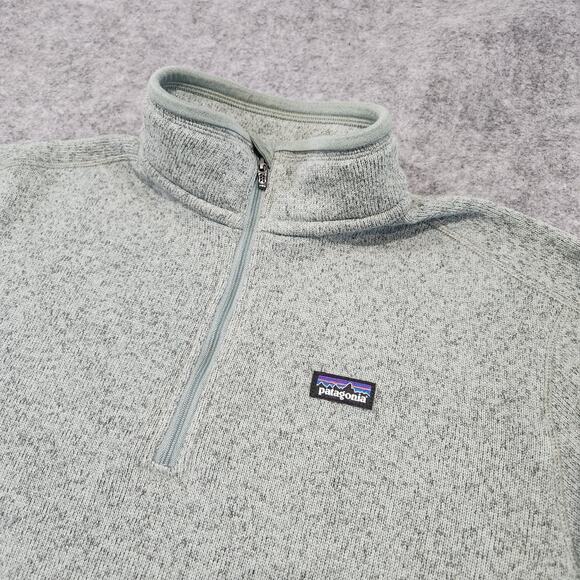 Patagonia Womens L Large Better Sweater 1/4 Zip Fleece Jacket Pullover Green - Picture 5 of 12